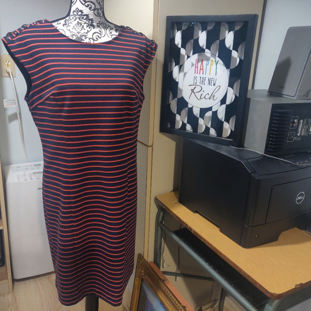 MICHAEL Michael Kors Leather Laced Shoulder Knit-L